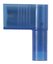 Panduit Pan-Term Female - Right Angle Disconnect; #16 - 14; 0.250 x 0.032" Tab; Blue; Nylon - Funnel Entry; 1000 ct.